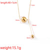 Wholesale Jewelry Solid Color Round Customization Laser Engraving 304 Stainless Steel Pendant Necklace Snake Chain