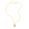 Wholesale Jewelry Square Copper Necklace With Letters Numbers Text Electroplating