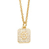 Wholesale Jewelry Square Copper Necklace With Letters Numbers Text Electroplating
