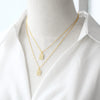 Wholesale Jewelry Square Copper Necklace With Letters Numbers Text Electroplating