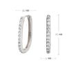 Wholesale Jewelry Square Diamond S925 Sterling Silver Light Luxury Geometric Ring And Earrings