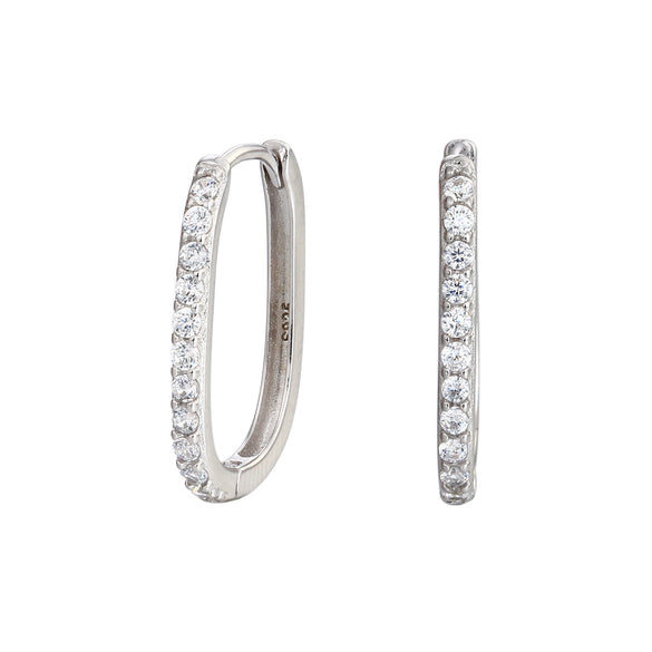 Wholesale Jewelry Square Diamond S925 Sterling Silver Light Luxury Geometric Ring And Earrings