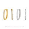 Wholesale Jewelry Square Diamond S925 Sterling Silver Light Luxury Geometric Ring And Earrings