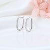 Wholesale Jewelry Square Diamond S925 Sterling Silver Light Luxury Geometric Ring And Earrings