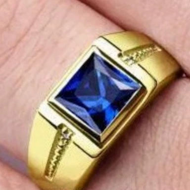 Wholesale Jewelry Square Zircon Metal Geometric Electroplated Unisex Ring