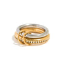 Wholesale Jewelry Stacked Finger Ring Stainless Steel Nonfading Geometric Design Electroplated Women's Ring