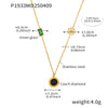 Wholesale Jewelry 316L Stainless Steel Acrylic White Shell Roman Numerals Electroplated Necklace And Bracelet For Women