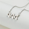 Wholesale Jewelry Stainless Steel Alloy Number Pendant Necklace With Electroplating Letters Numbers Text Pattern Unisex Sweet And Cool Style
