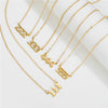 Wholesale Jewelry Stainless Steel Alloy Number Pendant Necklace With Electroplating Letters Numbers Text Pattern Unisex Sweet And Cool Style