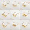 Wholesale Jewelry Stainless Steel Alloy Number Pendant Necklace With Electroplating Letters Numbers Text Pattern Unisex Sweet And Cool Style