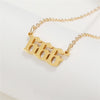 Wholesale Jewelry Stainless Steel Alloy Number Pendant Necklace With Electroplating Letters Numbers Text Pattern Unisex Sweet And Cool Style