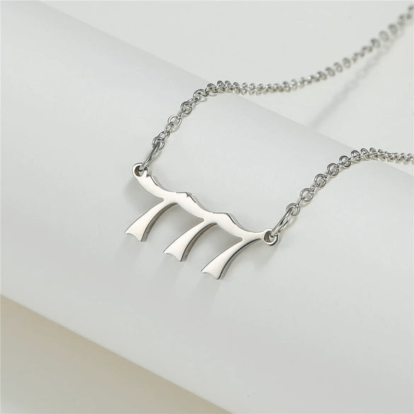 Wholesale Jewelry Stainless Steel Alloy Number Pendant Necklace With Electroplating Letters Numbers Text Pattern Unisex Sweet And Cool Style
