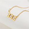 Wholesale Jewelry Stainless Steel Alloy Number Pendant Necklace With Electroplating Letters Numbers Text Pattern Unisex Sweet And Cool Style