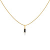 Wholesale Jewelry Stainless Steel And Copper Rectangular Zircon Snake Bone Chain Necklace 18K Gold Plated Simple Style For Women