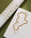 Wholesale Jewelry Stainless Steel And Copper Rectangular Zircon Snake Bone Chain Necklace 18K Gold Plated Simple Style For Women