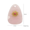 Wholesale Jewelry Stainless Steel And Natural Stone Oval Facet Hand Cut Inlay Accessories