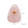 Wholesale Jewelry Stainless Steel And Natural Stone Oval Facet Hand Cut Inlay Accessories