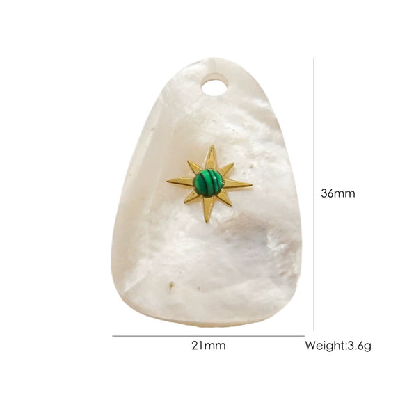 Wholesale Jewelry Stainless Steel And Natural Stone Oval Facet Hand Cut Inlay Accessories