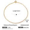 Wholesale Jewelry Stainless Steel And Titanium Steel Geometric Cross Chain Women's Necklace With Electroplating