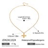 Wholesale Jewelry Stainless Steel And Titanium Steel Geometric Cross Electroplated Women's Necklace