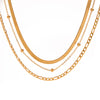 Wholesale Jewelry Stainless Steel And Titanium Steel Geometric Electroplating Women's Multilayer Clavicle Necklace