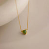 Wholesale Jewelry Stainless Steel And Titanium Steel Geometric Heartshaped Pendant Necklace Electroplated 18K Gold Color