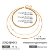 Wholesale Jewelry Stainless Steel And Titanium Steel Geometric Multilayer Stacked Collarbone Necklace Electroplating