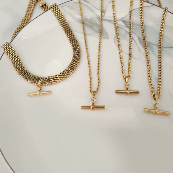 Wholesale Jewelry Stainless Steel And Titanium Steel Geometric Pendant Cross Chain Necklace For Unisex Fashion High End Accessories