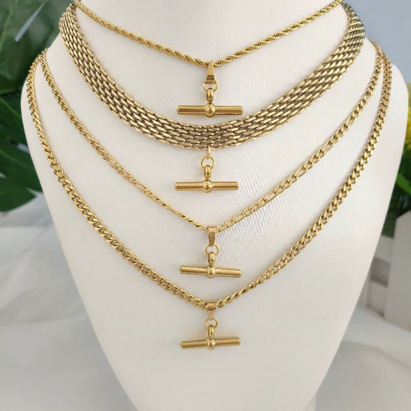 Wholesale Jewelry Stainless Steel And Titanium Steel Geometric Pendant Cross Chain Necklace For Unisex Fashion High End Accessories