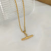 Wholesale Jewelry Stainless Steel And Titanium Steel Geometric Pendant Cross Chain Necklace For Unisex Fashion High End Accessories