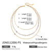 Wholesale Jewelry Stainless Steel And Titanium Steel Geometric Style Multilayer Stacked Necklace With Electroplating