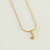 Wholesale Jewelry 316L Stainless Steel And 316L Stainless Steel Letter Pattern Snake Bone Chain Necklace For Women With Diamond And Electroplating