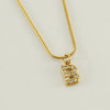 Wholesale Jewelry 316L Stainless Steel And 316L Stainless Steel Letter Pattern Snake Bone Chain Necklace For Women With Diamond And Electroplating