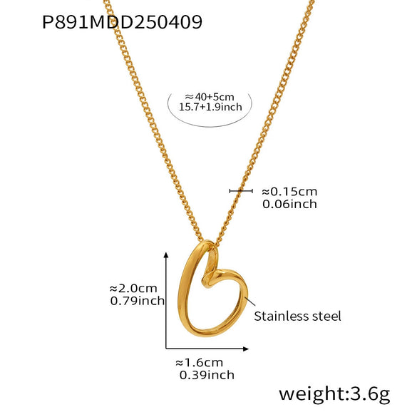 Wholesale Jewelry Stainless Steel And Titanium Steel Light Luxury Geometric And Heart Shape Electroplating Women's Necklace