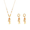 Wholesale Jewelry 316L Stainless Steel And 316L Stainless Steel Oildropped Koi Fish Beaded Ocean Style Electroplated Necklace And Earrings
