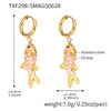 Wholesale Jewelry 316L Stainless Steel And 316L Stainless Steel Oildropped Koi Fish Beaded Ocean Style Electroplated Necklace And Earrings