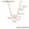 Wholesale Jewelry 316L Stainless Steel And 316L Stainless Steel Oildropped Zircon Small Flower Set Electroplated For Kids And Unisex Fashion Style