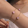 Wholesale Jewelry 316L Stainless Steel And 316L Stainless Steel Oildropped Zircon Small Flower Set Electroplated For Kids And Unisex Fashion Style