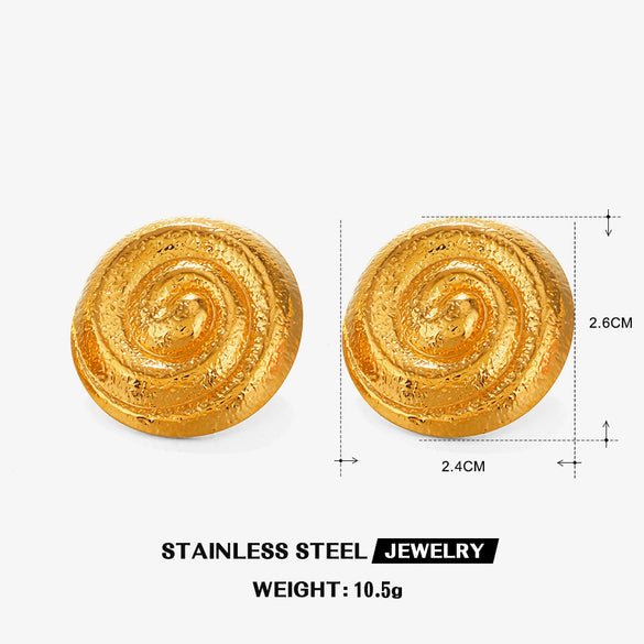 Wholesale Jewelry Stainless Steel And Titanium Steel With Marine Organisms Pattern Electroplating Starfish Shell Earrings Ring Suit