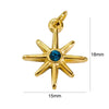 Wholesale Jewelry Stainless Steel And Zircon Inlaid Geometric Eightpointed Star Necklace Earrings Pendant With Vacuum In Furnace Electroplating