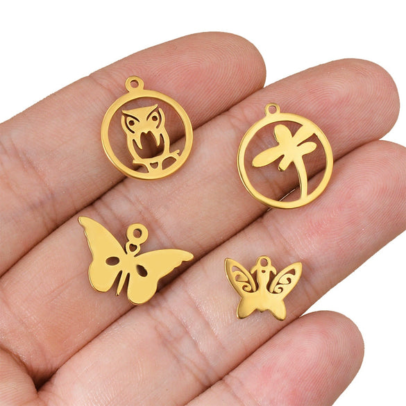 Wholesale Jewelry Stainless Steel Animal Shaped Pendant With Electroplating