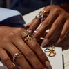 Wholesale Jewelry Stainless Steel Animal Style Geometric Starfish Shell Ring Electroplating