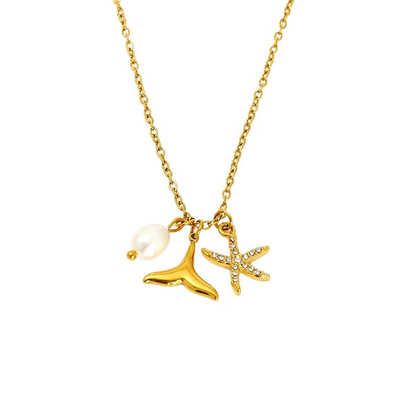 Wholesale Jewelry 316L Stainless Steel Animal Zodiac Pendant Necklace Electroplating Style For Women