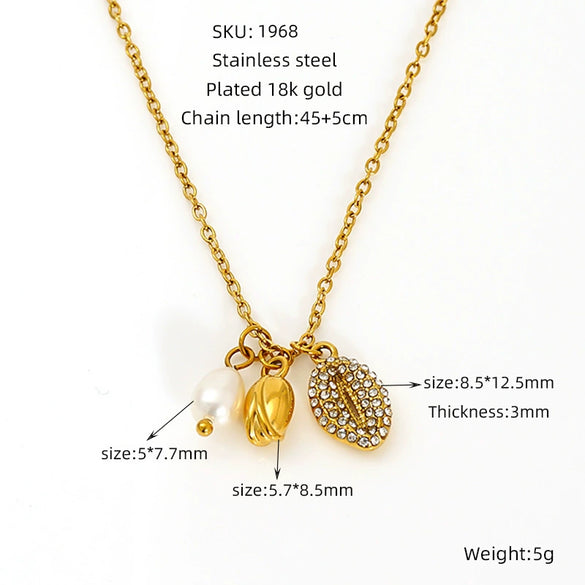 Wholesale Jewelry 316L Stainless Steel Animal Zodiac Pendant Necklace Electroplating Style For Women