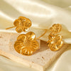 Wholesale Jewelry Stainless Steel Asymmetric Flower Bracelet With Electroplating In Ins Style