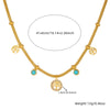 Wholesale Jewelry Stainless Steel Bamboo Chain Electroplated Life Tree Pine Stone Women's Bracelet Earrings Necklace