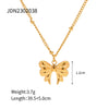 Wholesale Jewelry Stainless Steel Bead Chain Butterfly Pendant Necklace 18K Goldplated