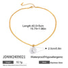 Wholesale Jewelry Stainless Steel Blade Chain Geometric Titanium Steel Pendant Necklace With Electroplating
