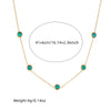 Wholesale Jewelry Stainless Steel Blue Turquoise Round Retro Fashion Earrings And Necklace Set With Electroplating