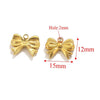 Wholesale Jewelry Stainless Steel Bow Handmade Diy Electroplated Pendant For Necklace Bracelet Earrings